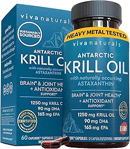 Antarctic Krill Oil Omega 3 Supplements for Joint and Brain Health