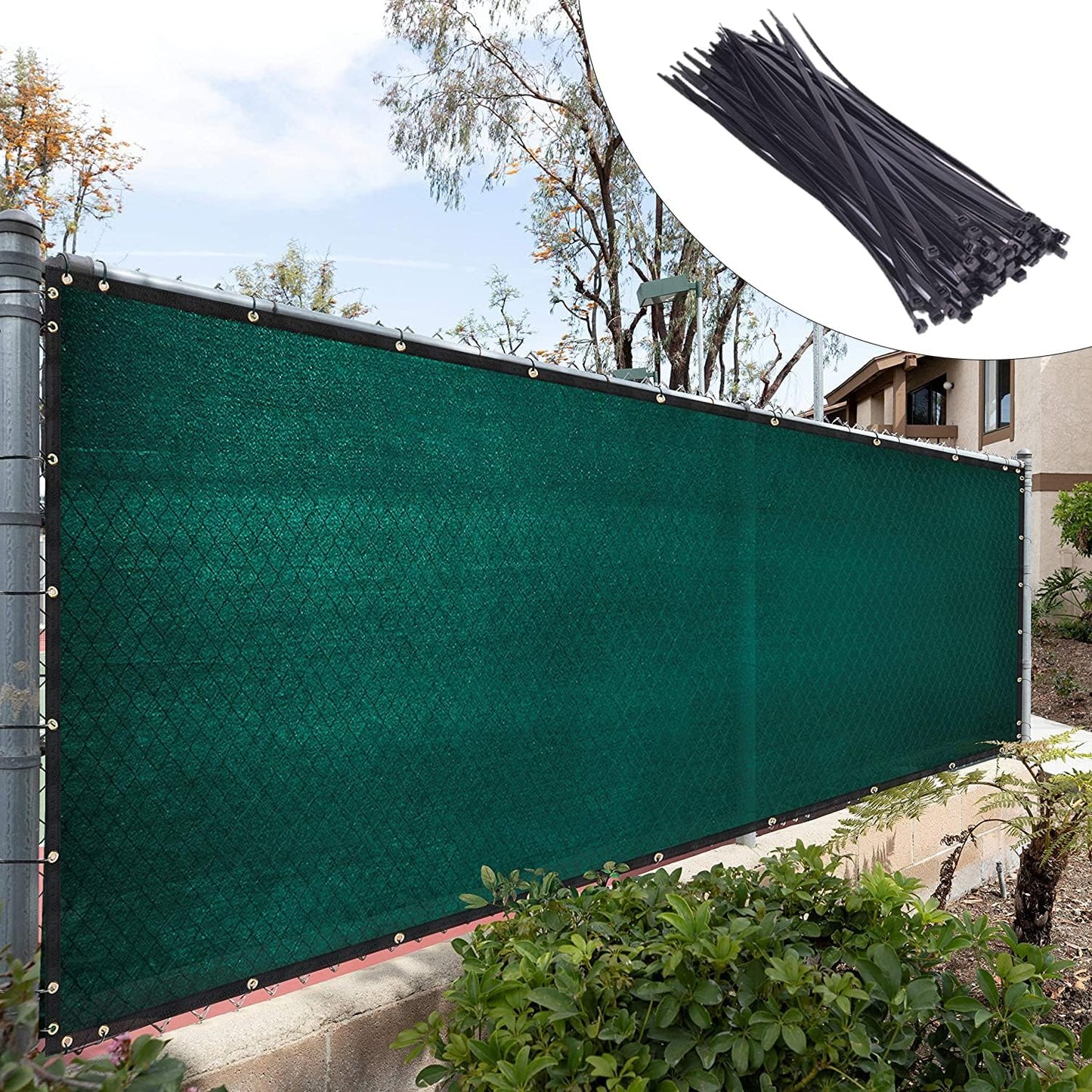 Custom Size Green Fence Privacy Screen by Royal Shade - Durable