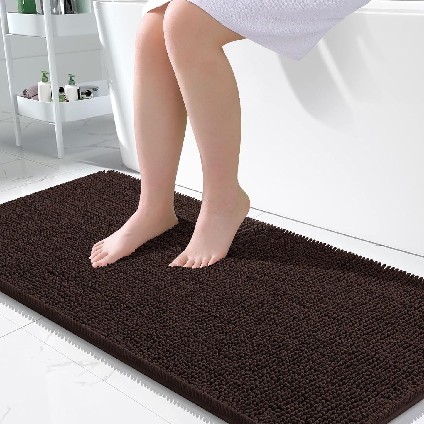 OLANLY Extra Soft Chenille Bath Rugs for Ultimate Comfort