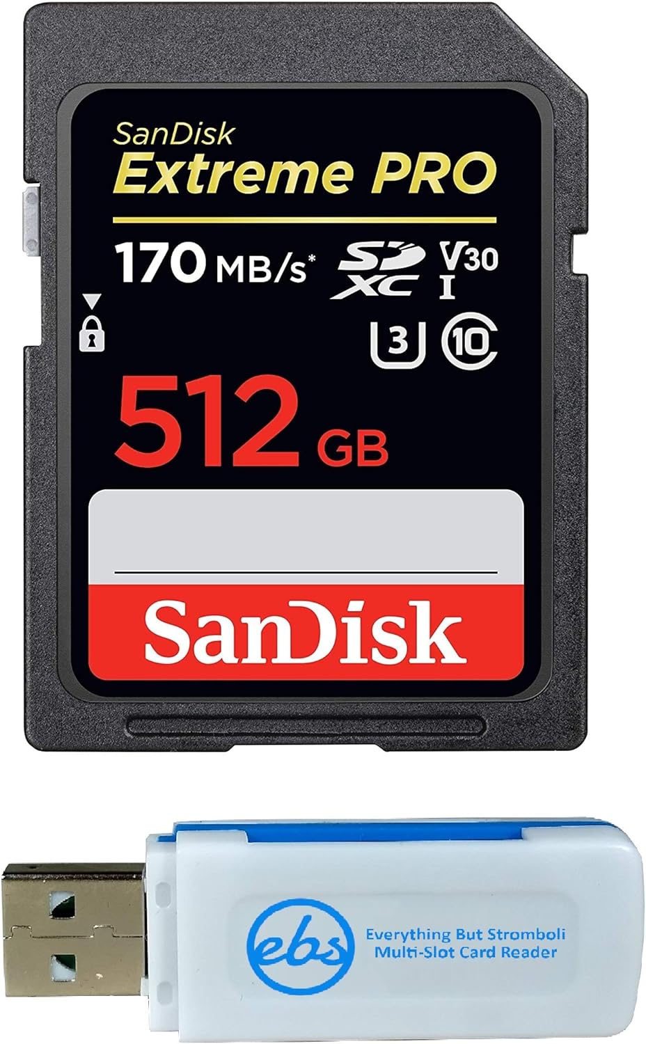 512GB SanDisk SD Card for Nikon Cameras + Reader