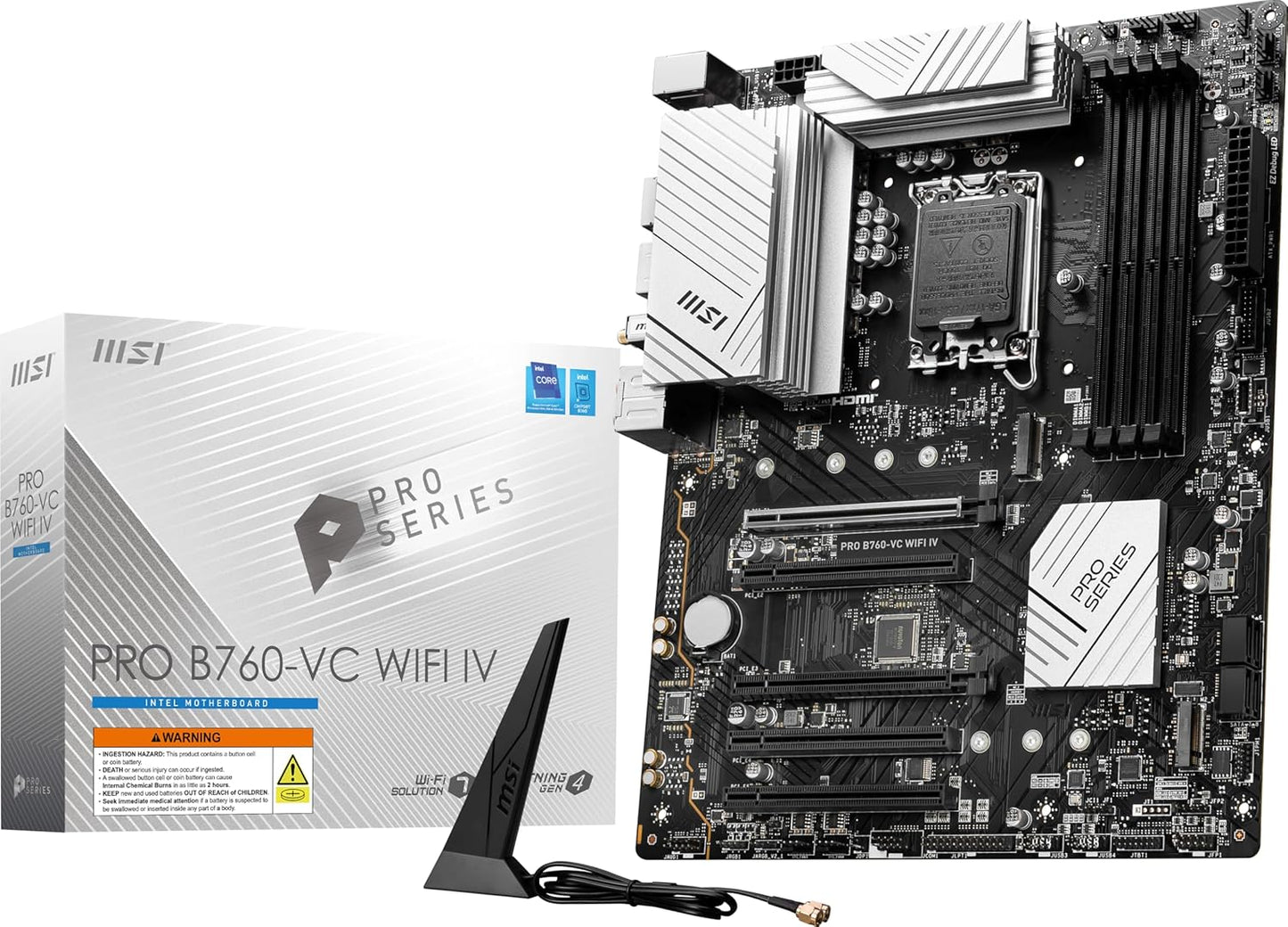 MSI PRO B760-VC WiFi IV Motherboard for 14th Gen Intel CPUs
