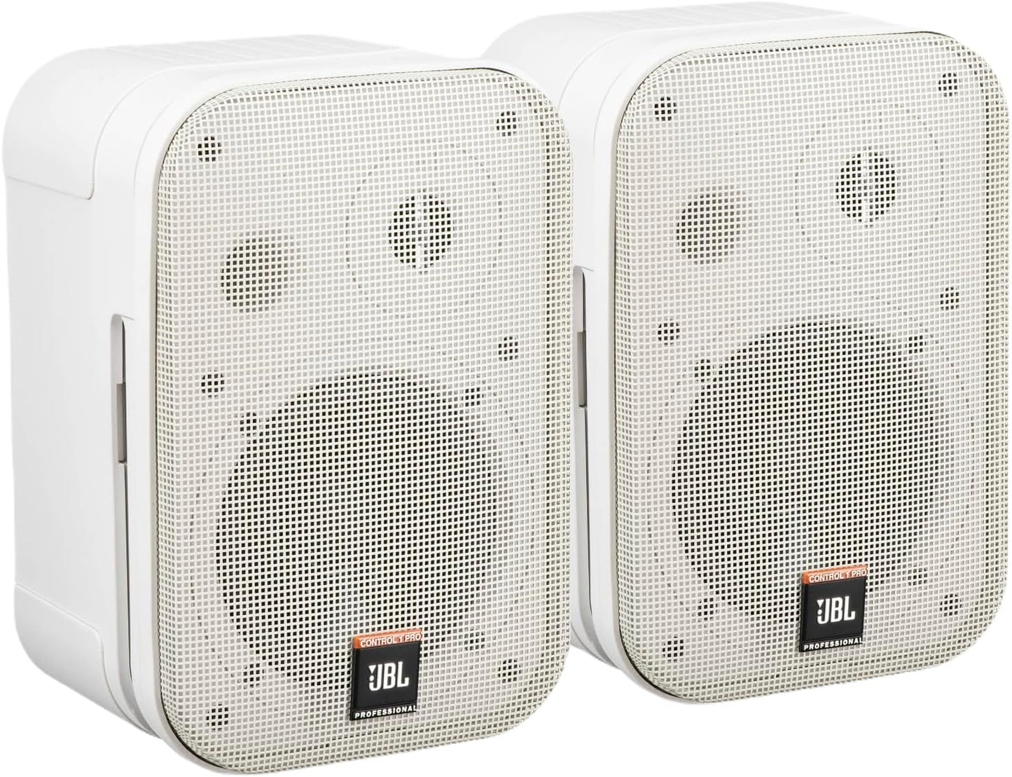 Powerful Pair: JBL White 2-Way Compact Speaker System