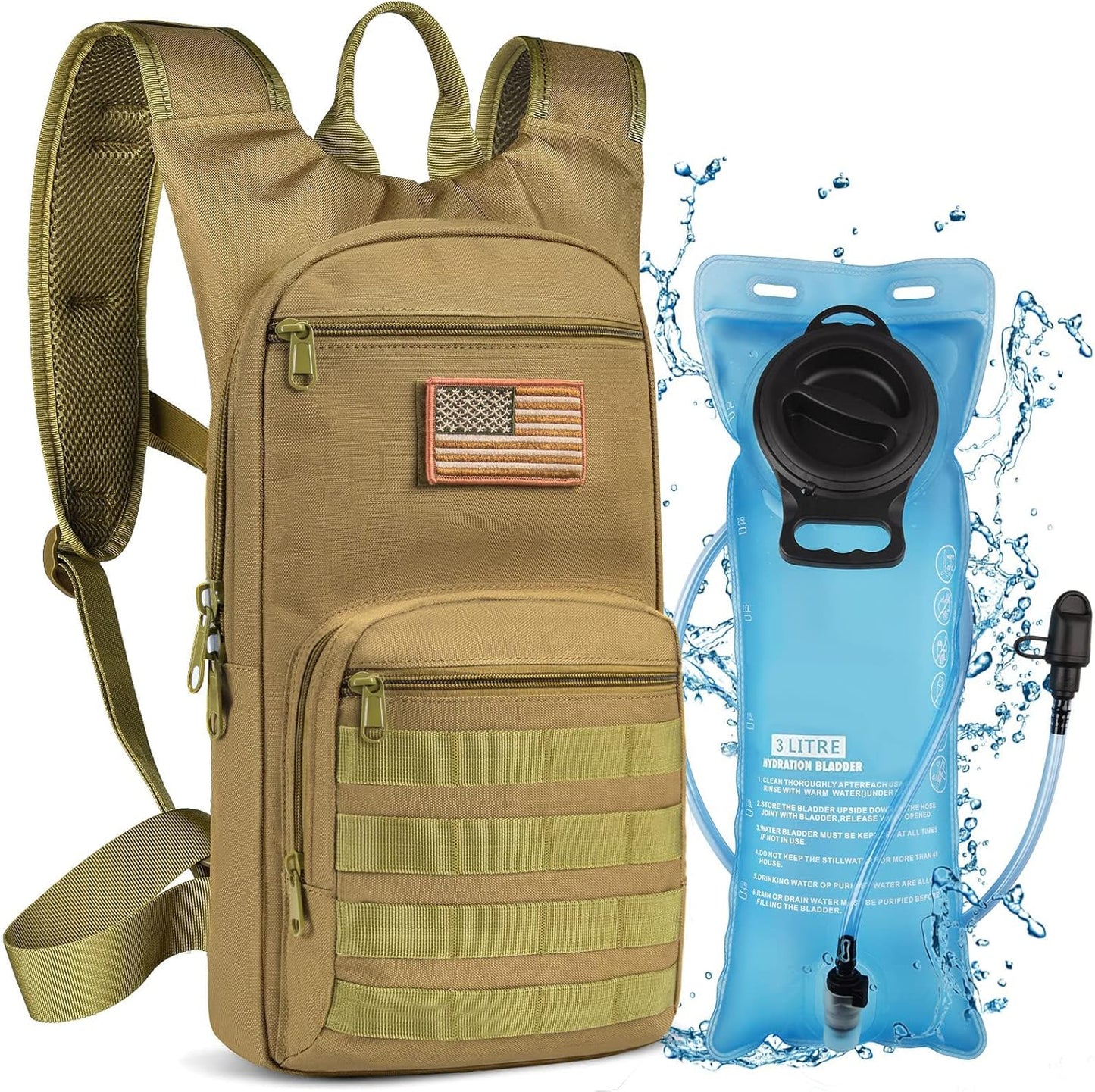 NOOLA 3L Hydration Backpack for Hiking, Biking, and Hunting