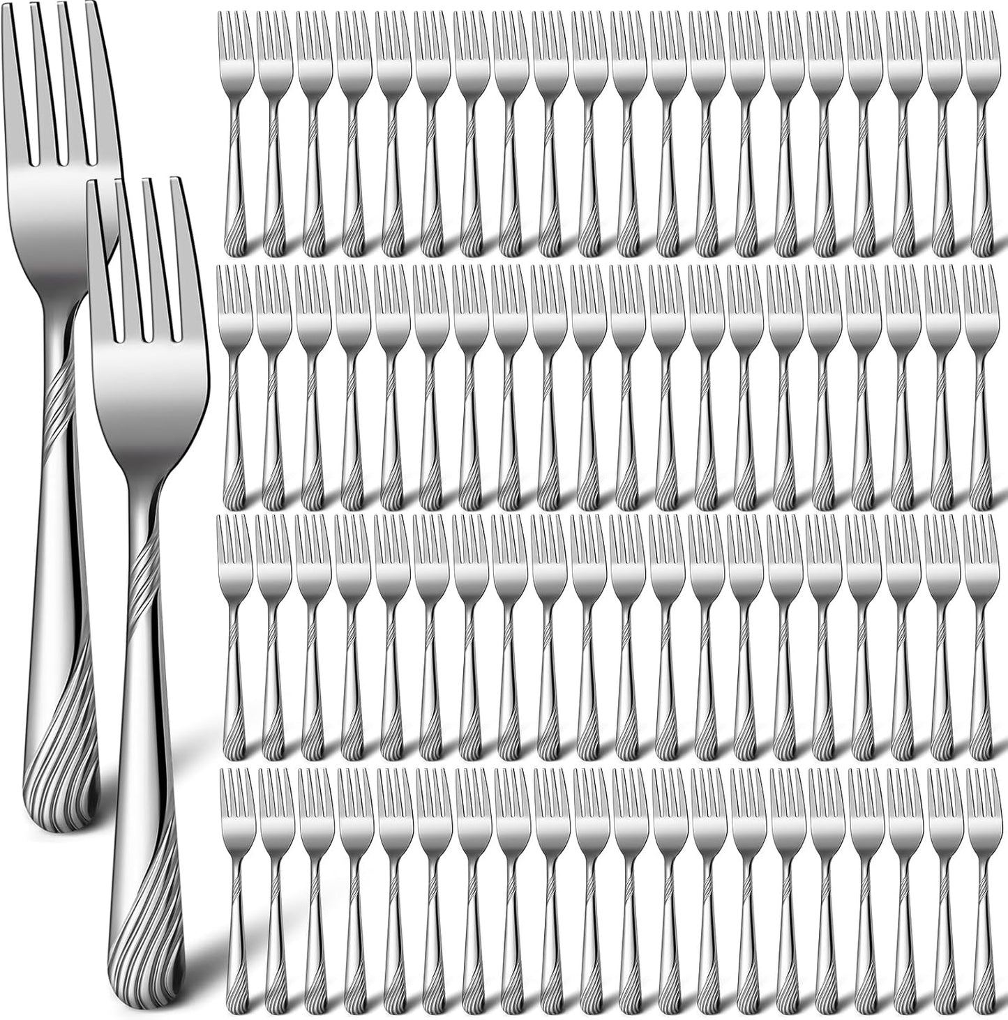 Bokon 200 Pieces Dinner Forks Set for Home and Restaurant Use