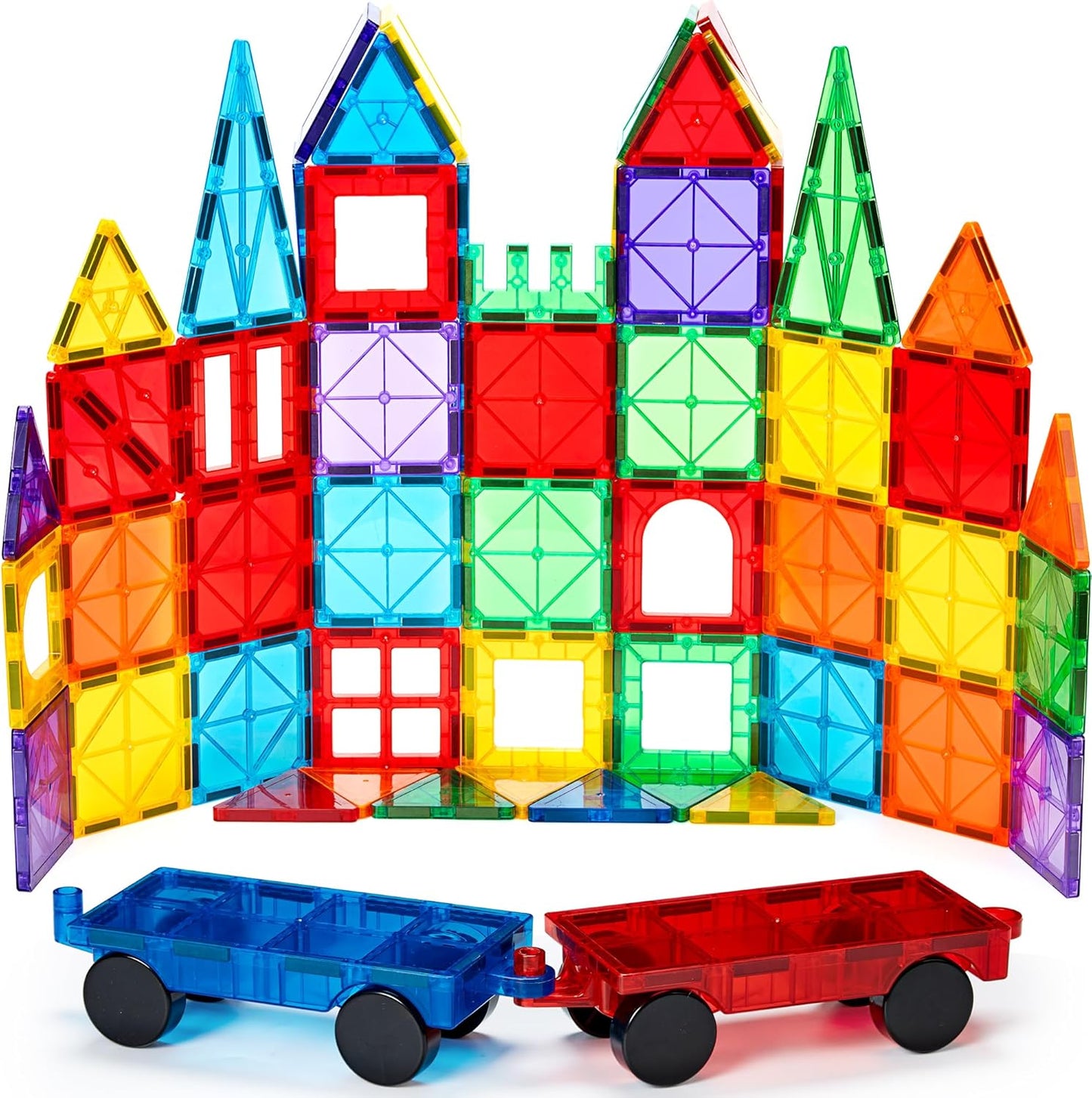 FNJO Magnetic Tiles 100PCS Building Blocks for Creative Play