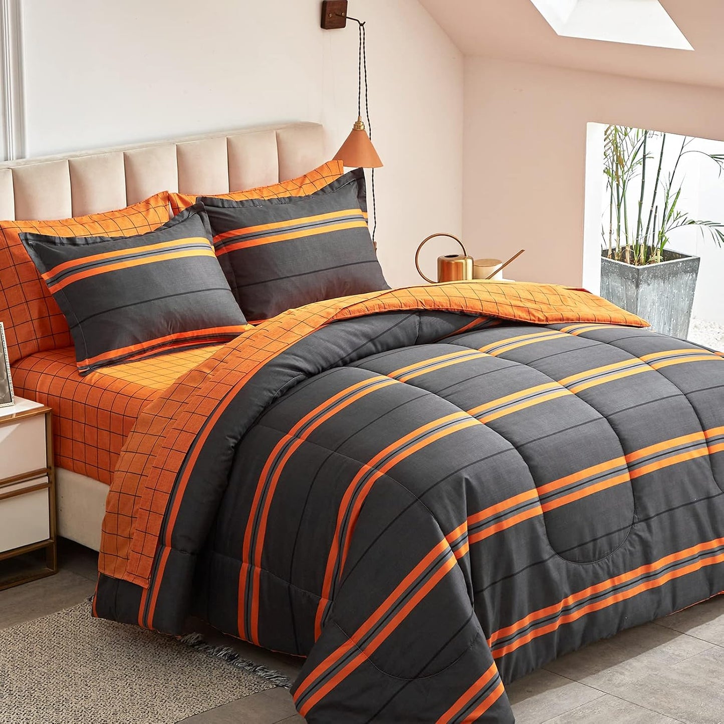 Flysheep Boho Striped Halloween Bed in a Bag Twin Size Set