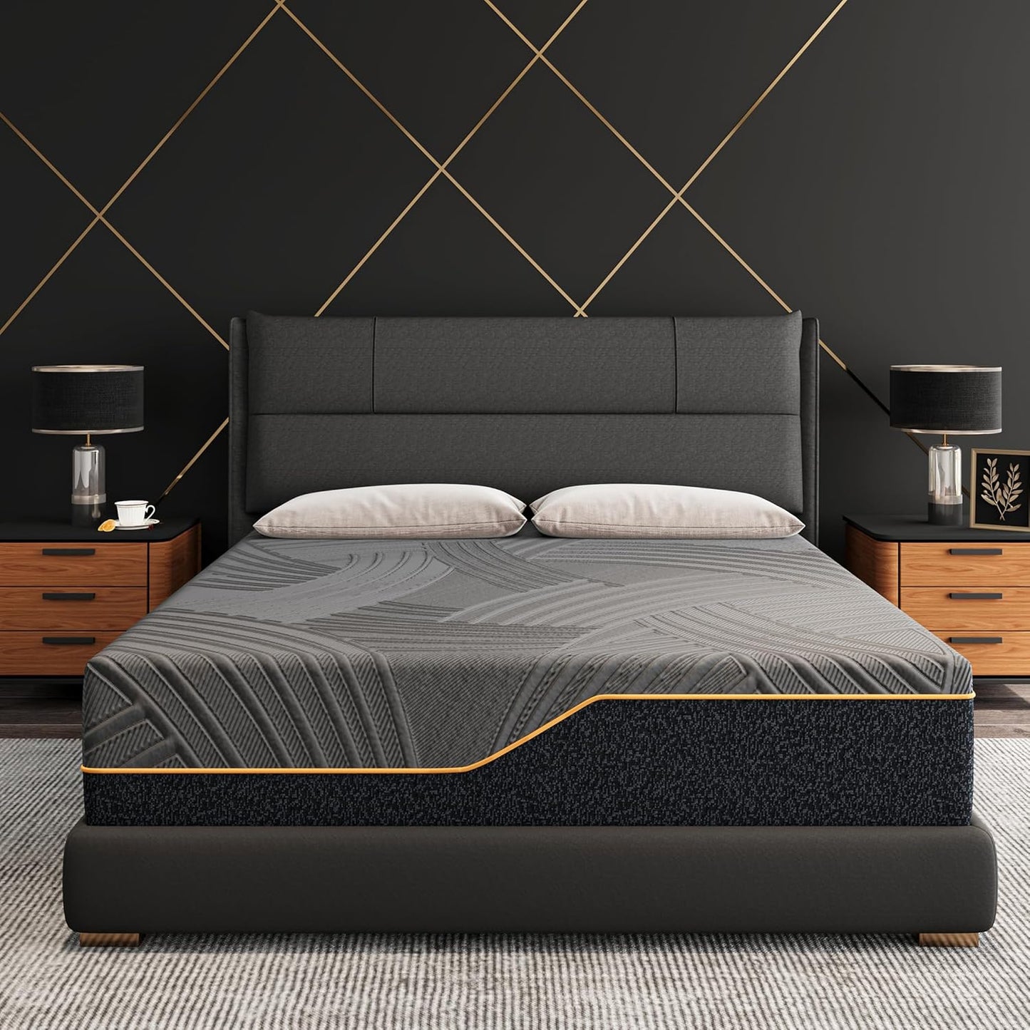 14 Inch Firm Queen Mattress with Cooling Cover for Comfort