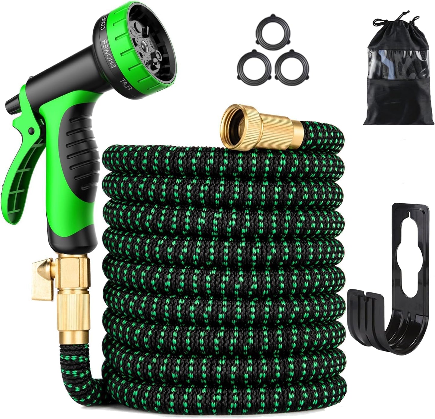 100 ft Expandable Garden Hose - Kink Free Flexible Water Hose
