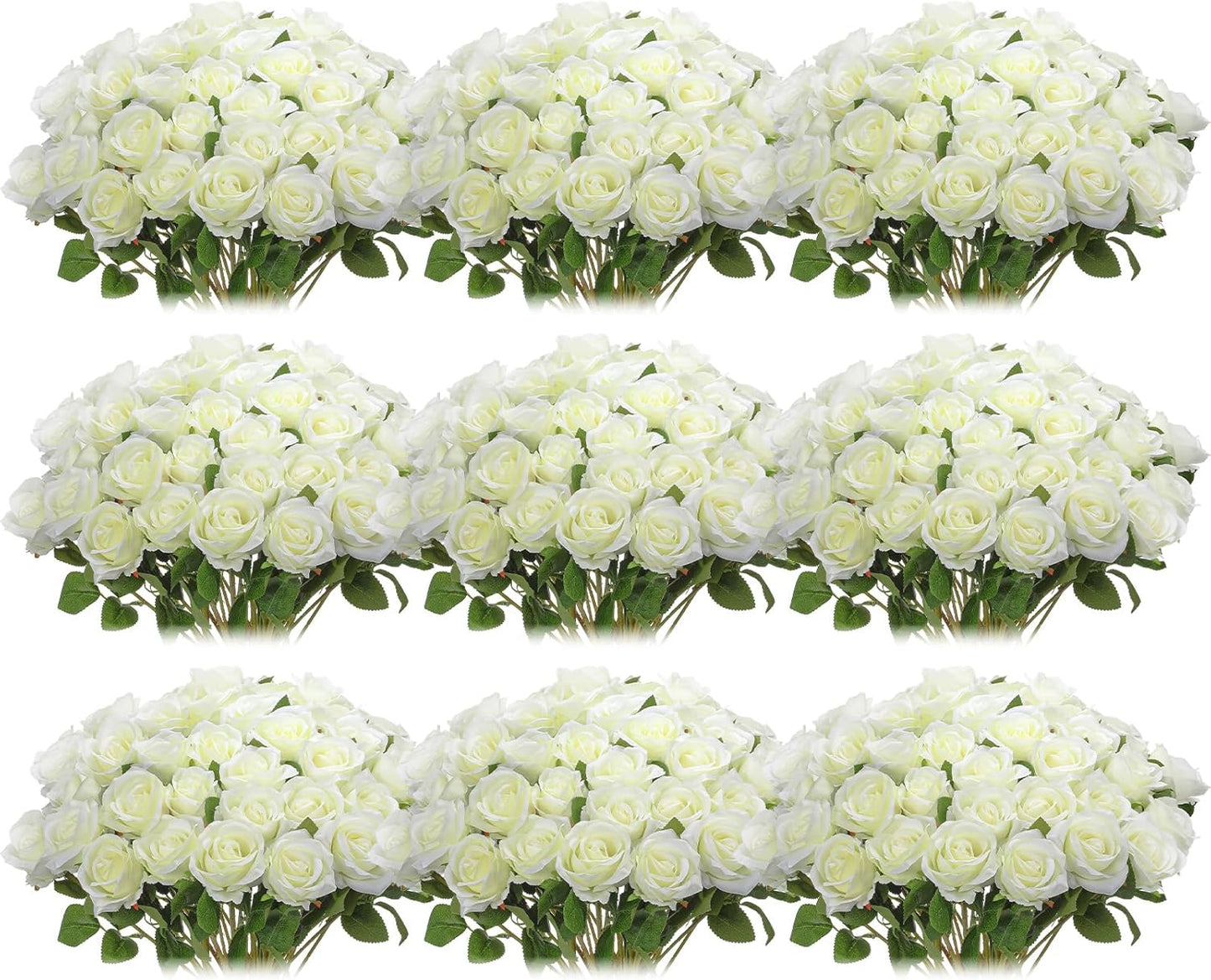 100 Pieces Artificial Roses Flowers Bulk for Wedding Decor