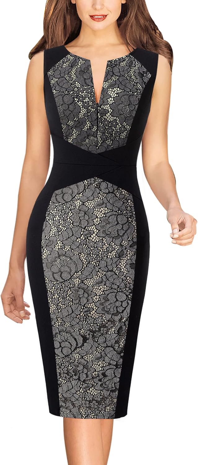 Elegant Slim Front Zipper Sheath Dress for Work and Parties