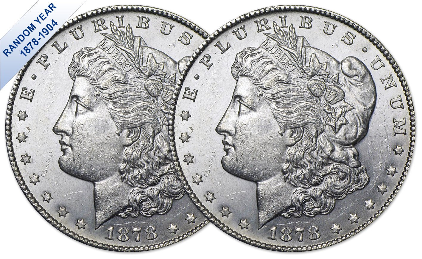 Brilliant Uncirculated 1878-1904 Morgan Silver Dollar Coins