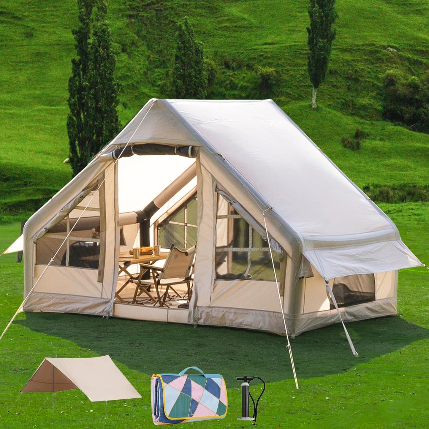 DanCoom Inflatable Family Tent: Spacious & Easy Setup