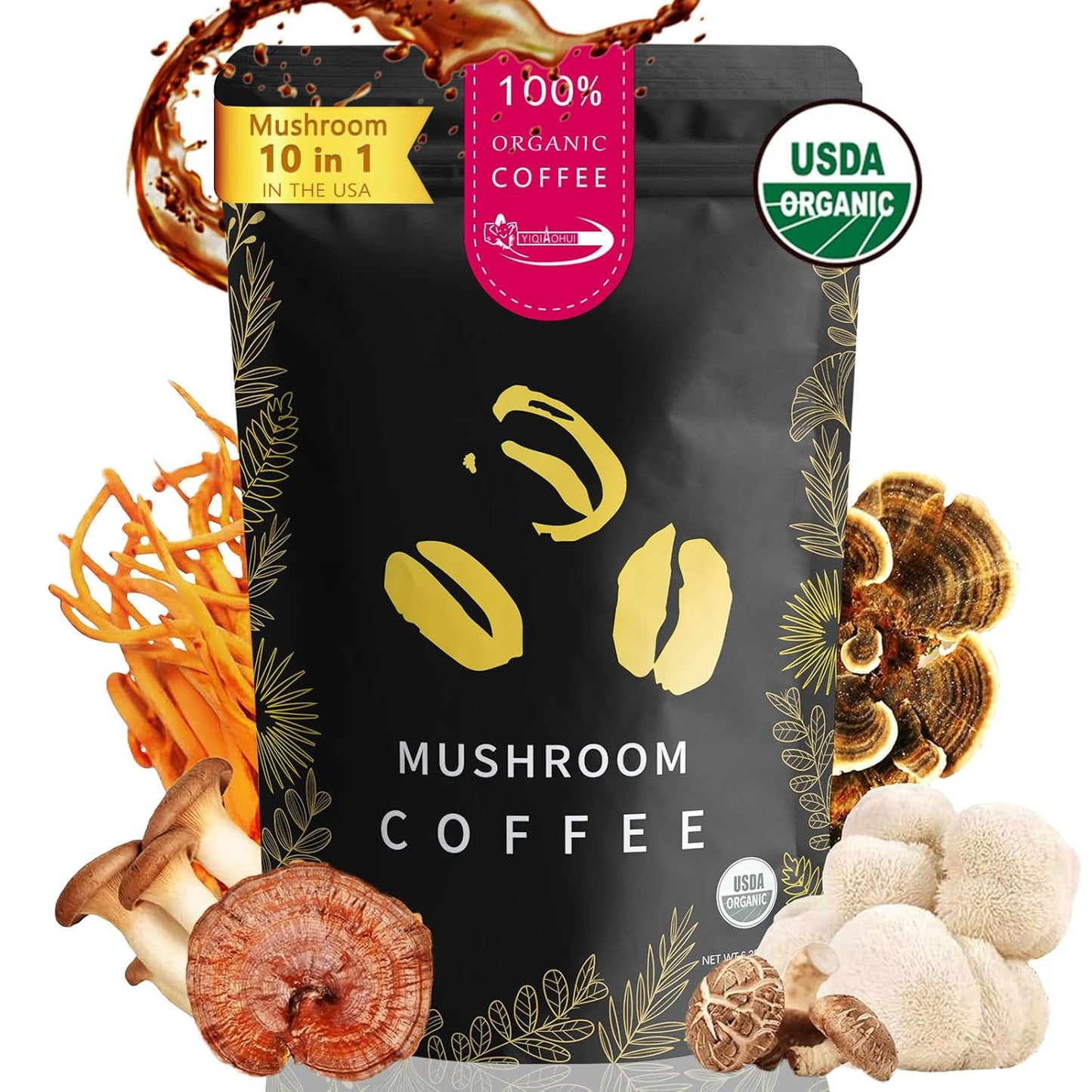Organic Mushroom Coffee | Immunity & Focus Boost | Premium Blend | 30 servings