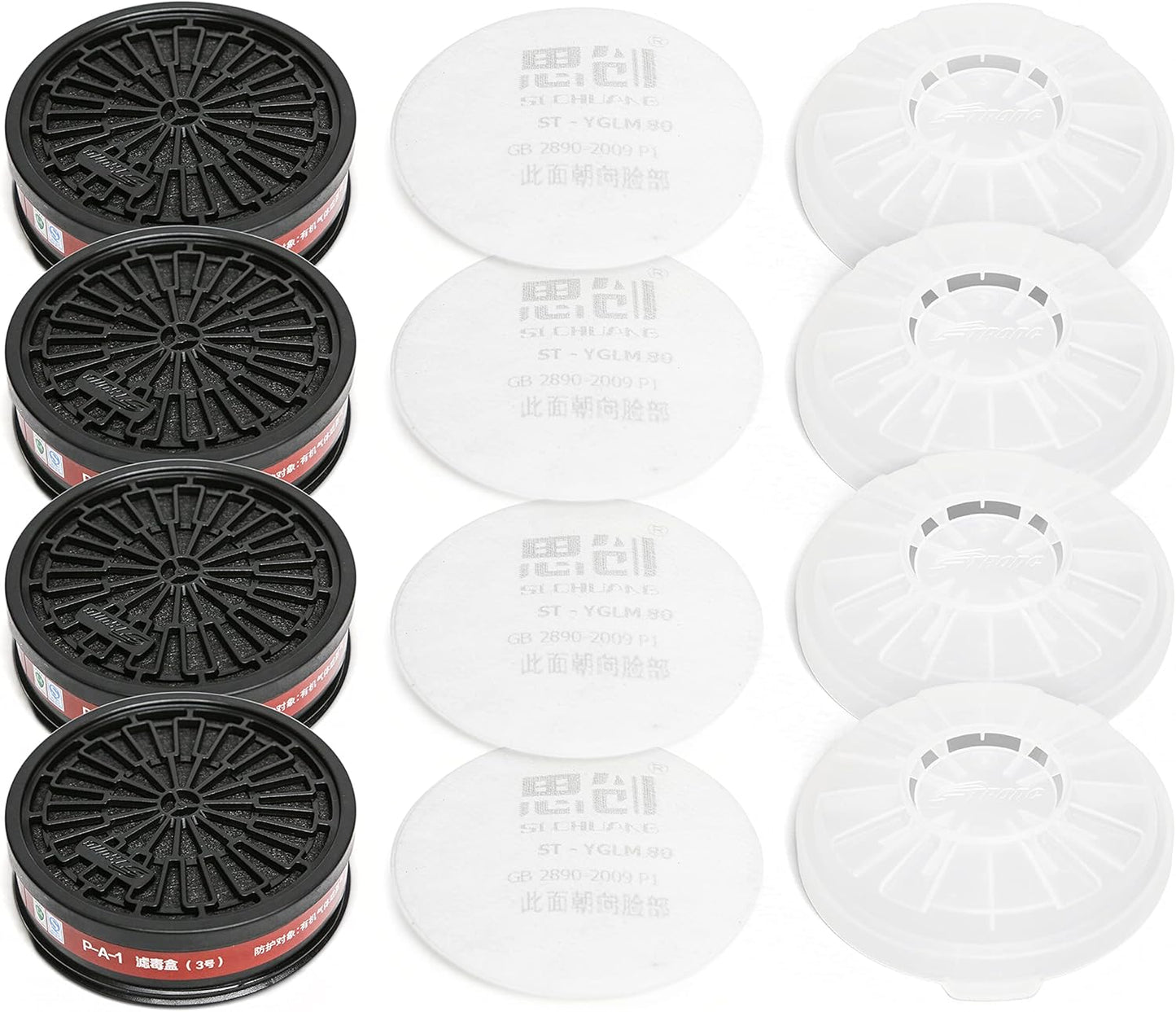 Replaceable Filter Cartridges Set for Full Face Masks - 4 Sets