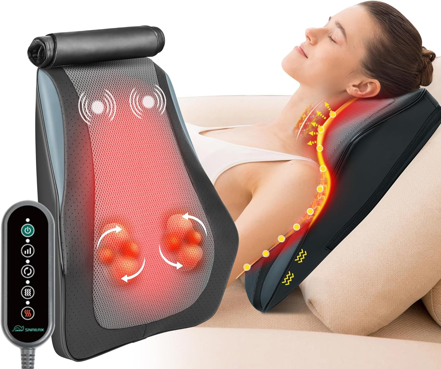 Deep Tissue Shiatsu Back Massager with Heat - Holiday Gift