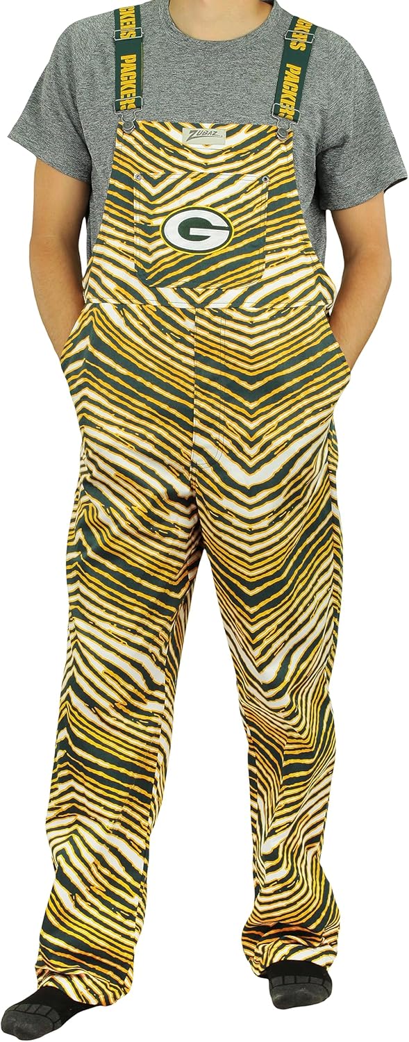 Zubaz NFL Unisex Adult Overalls with Bold Zebra Print Style