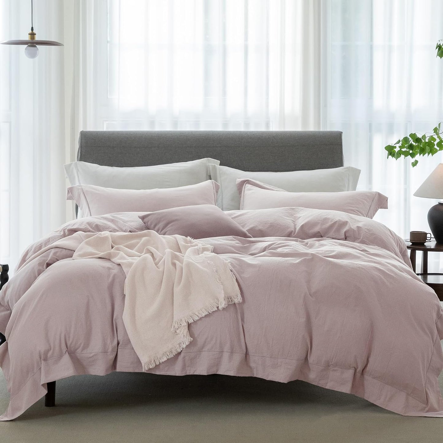 Cooling Full Duvet Cover Set 3 Pieces - Ultra Soft Cotton Bedding