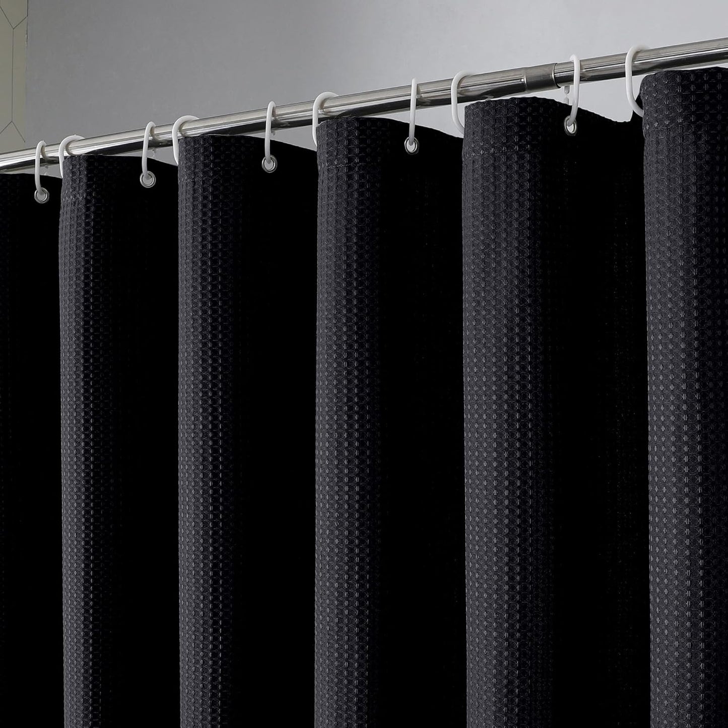 Luxury Hotel-Quality Black Shower Curtain Set
