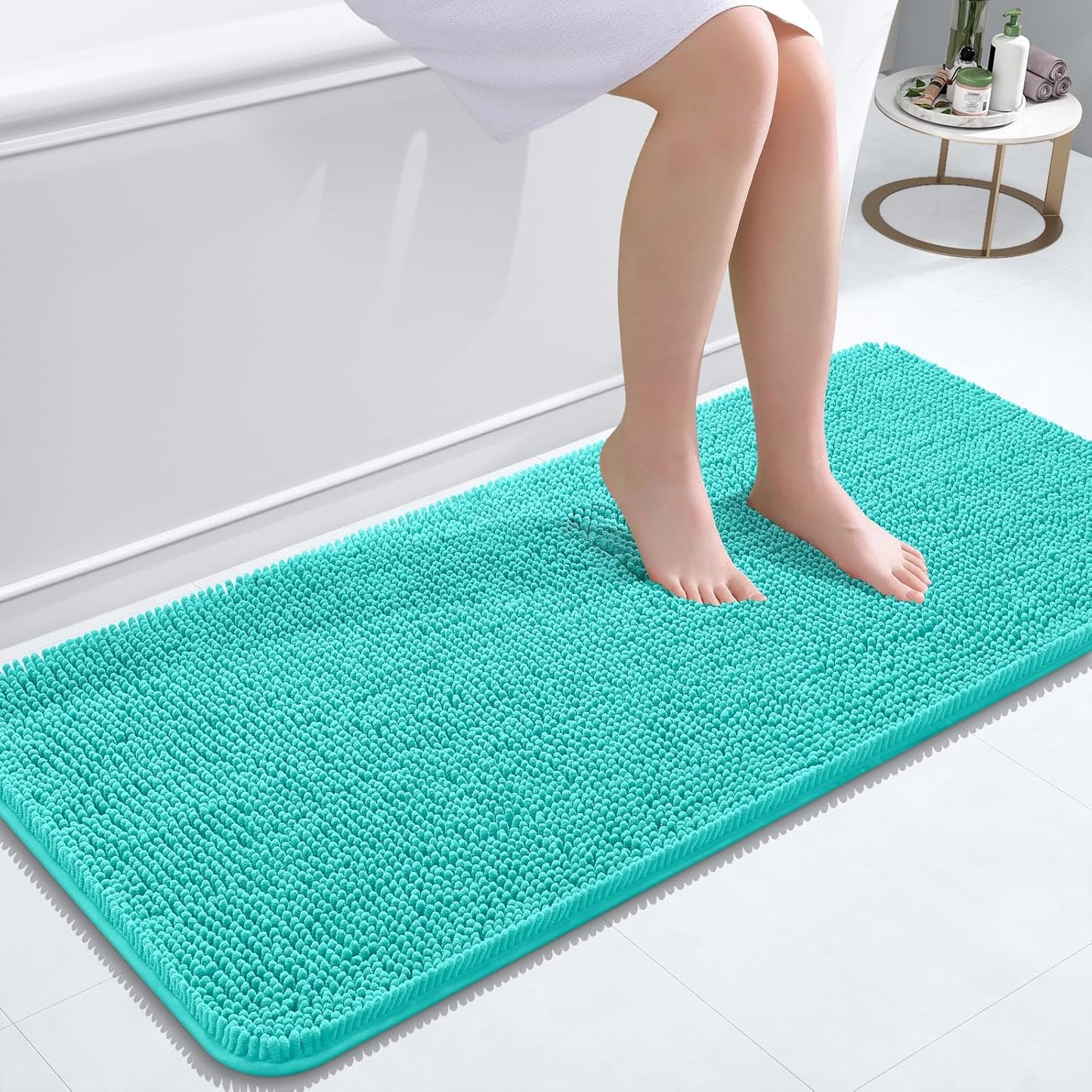 OLANLY Extra Soft Chenille Bath Rugs for Cozy Bathroom Comfort