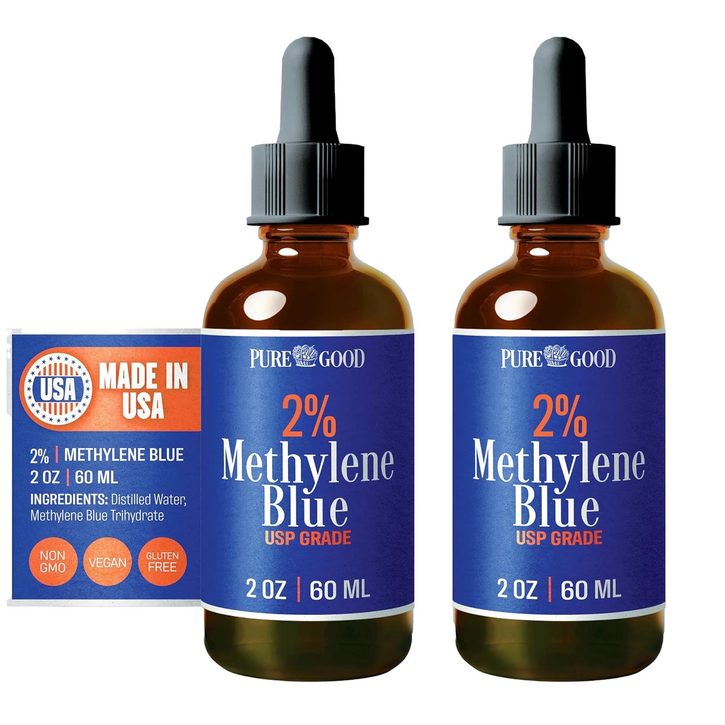 Methylene Blue 2% Solution 60 mL - Pharmaceutical Grade Quality