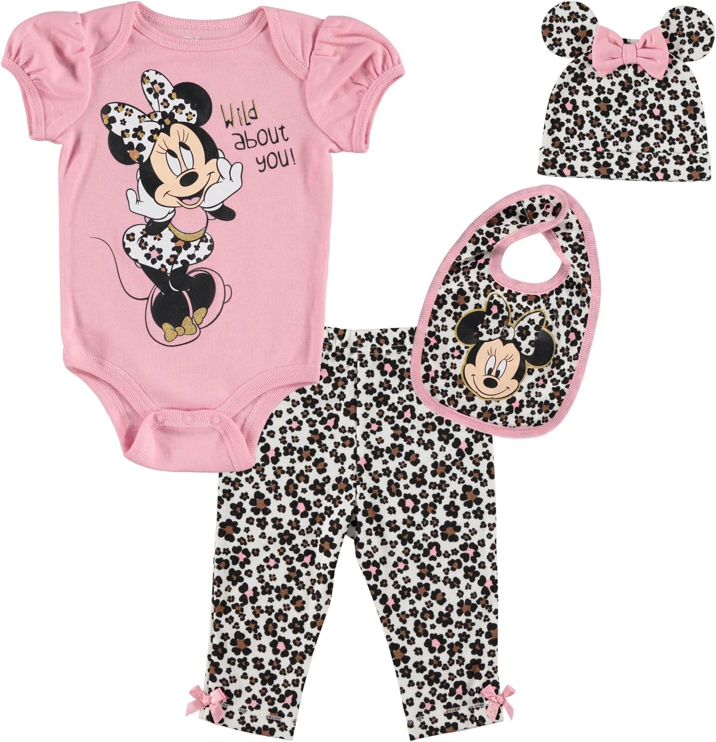 Disney Minnie Mouse 4-Piece Baby Outfit Set - Adorable Style!
