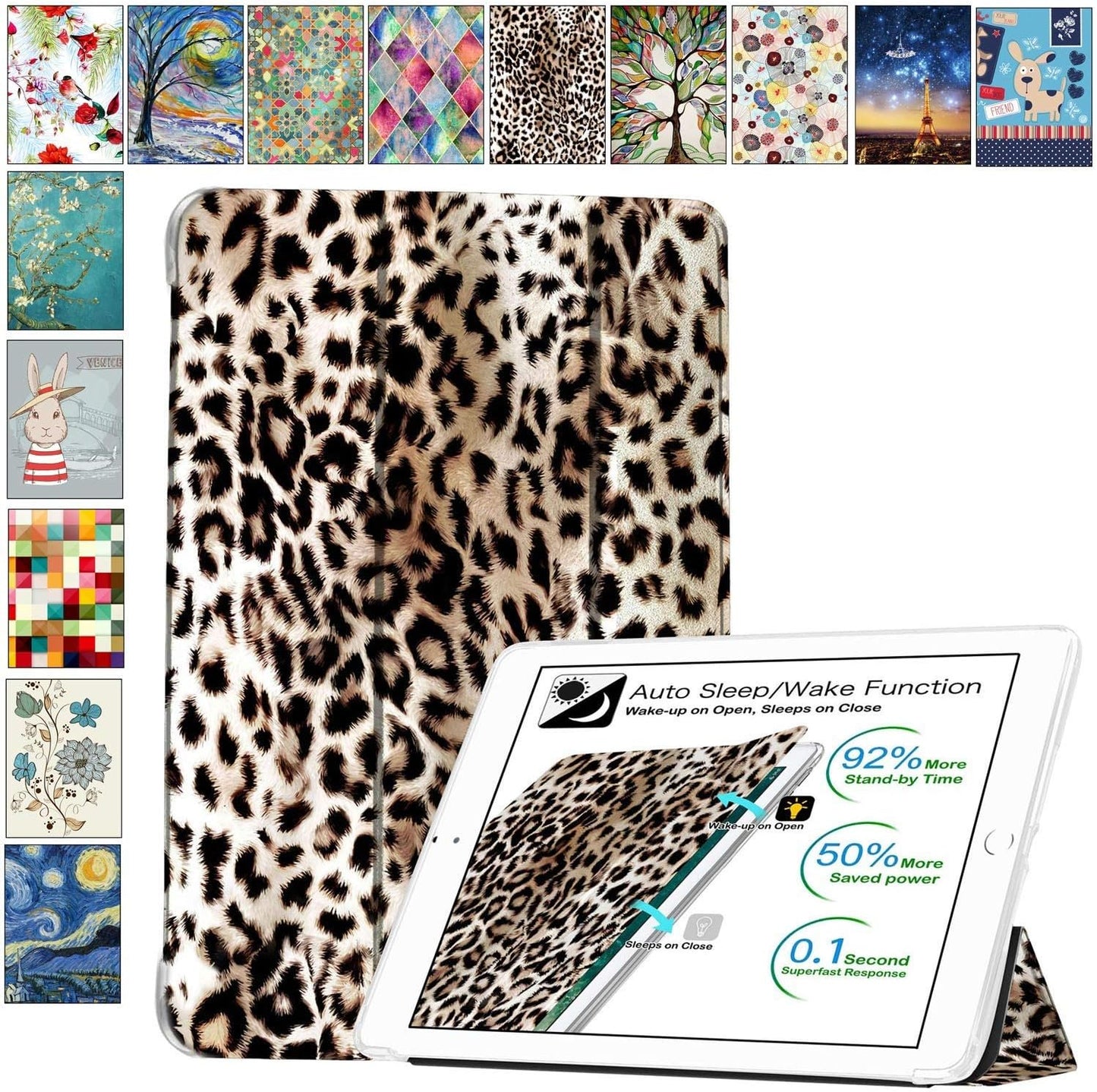 DuraSafe iPad Mini 3/2/1 Case - Stylish Leopard Design Cover