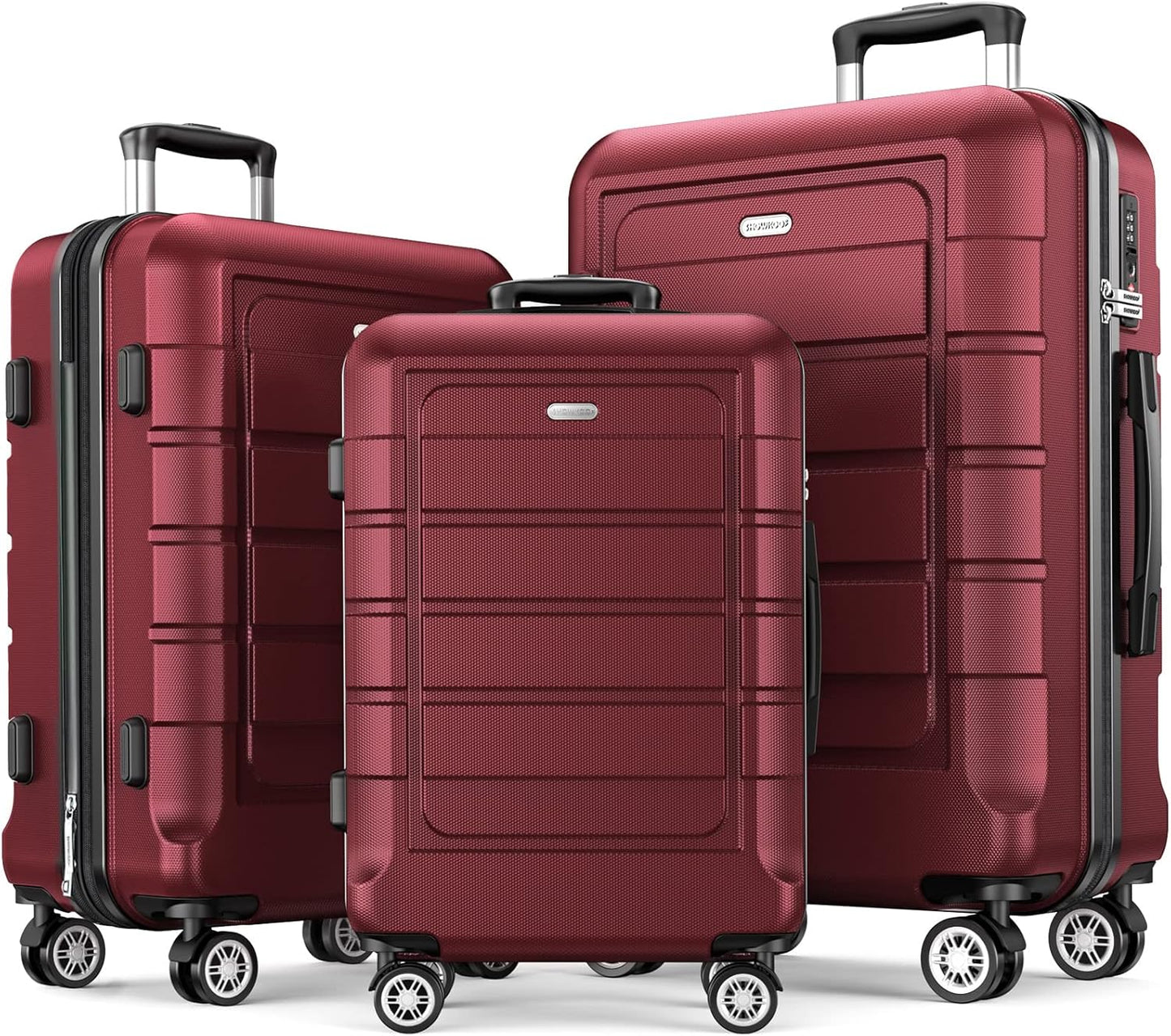 Durable Expandable Luggage Sets with TSA Lock and Double Wheels