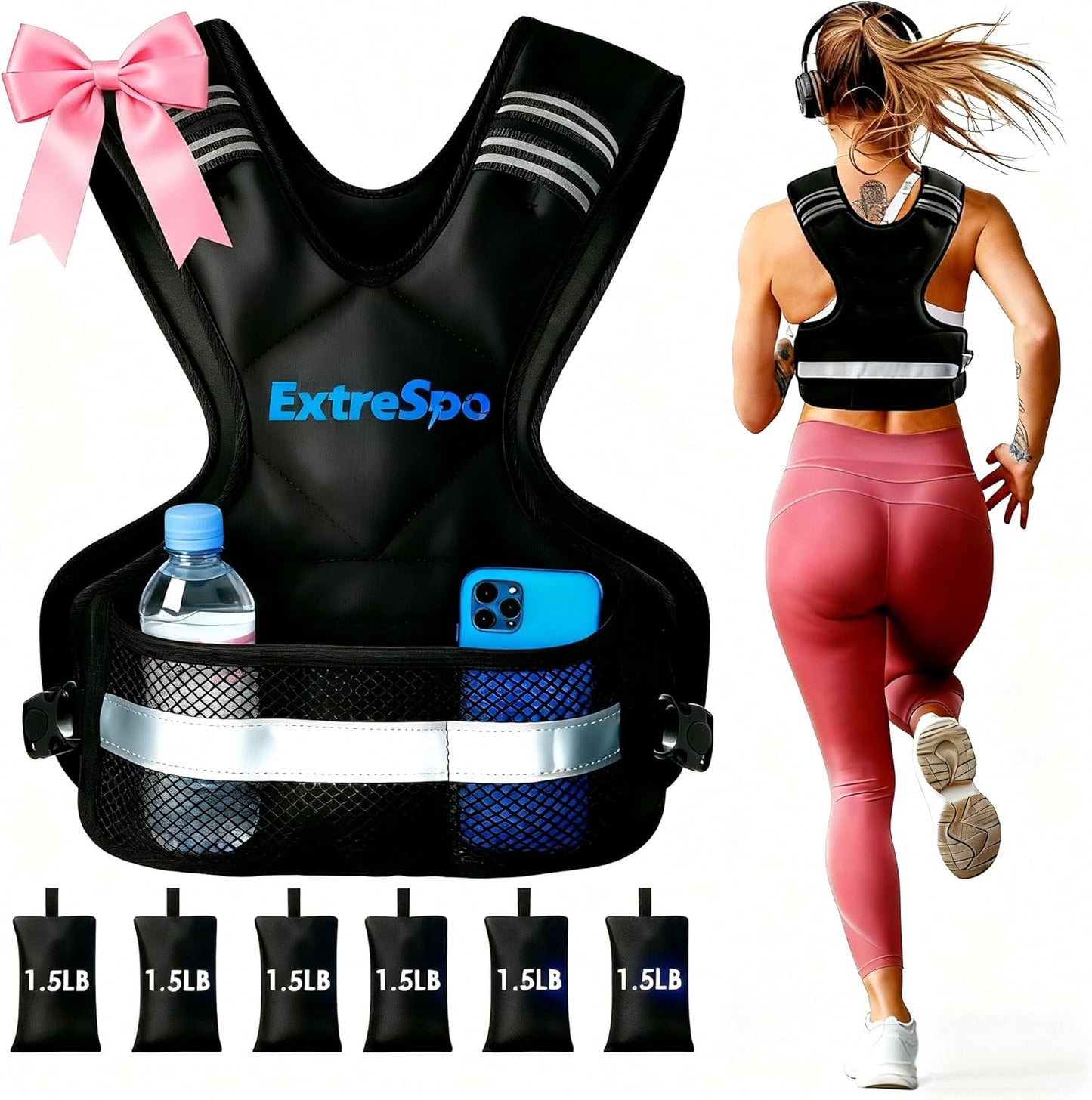 Adjustable Weighted Vest for Strength Training and Workout