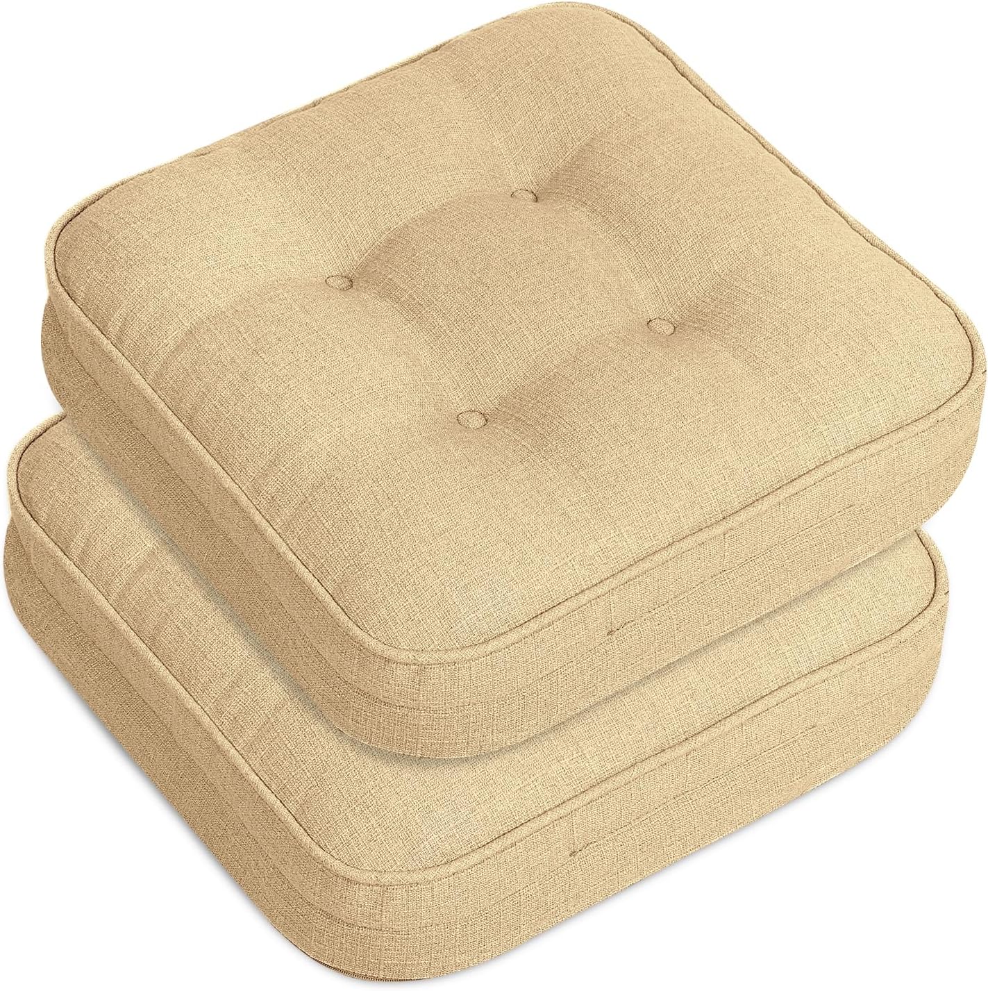 GOFORIT Memory Foam Cushion for Dining Chairs, 16in x 16in