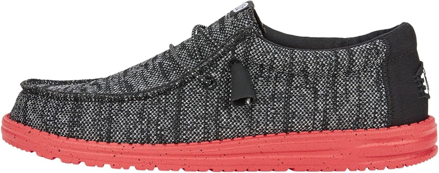 HEYDUDE Mens Wally Stretch Sox Slip-On Loafer for Comfort