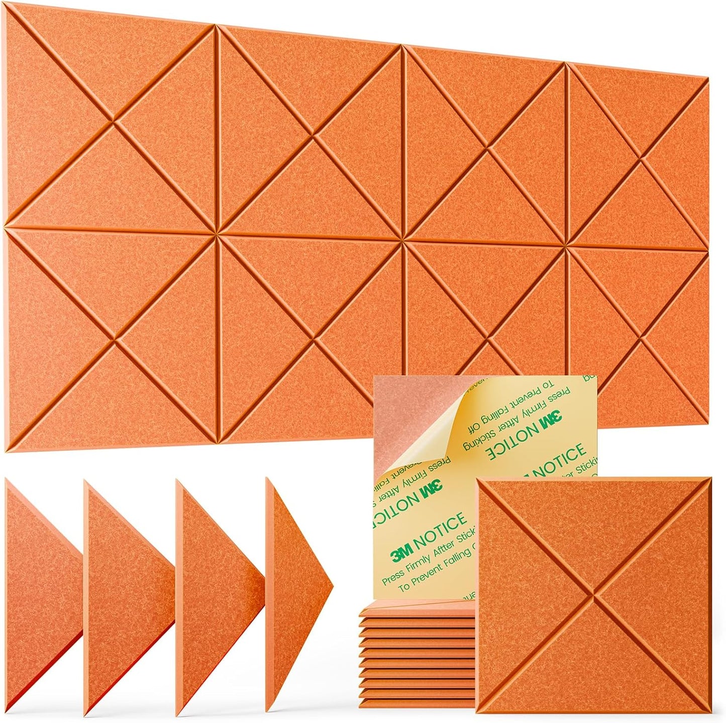 12 Pack Acoustic Panels for Sound Absorption and Soundproofing