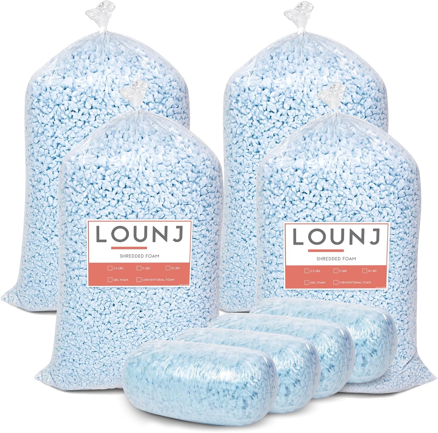 Memory Foam Shreds by LOUNJ for Ultimate Comfort and Support