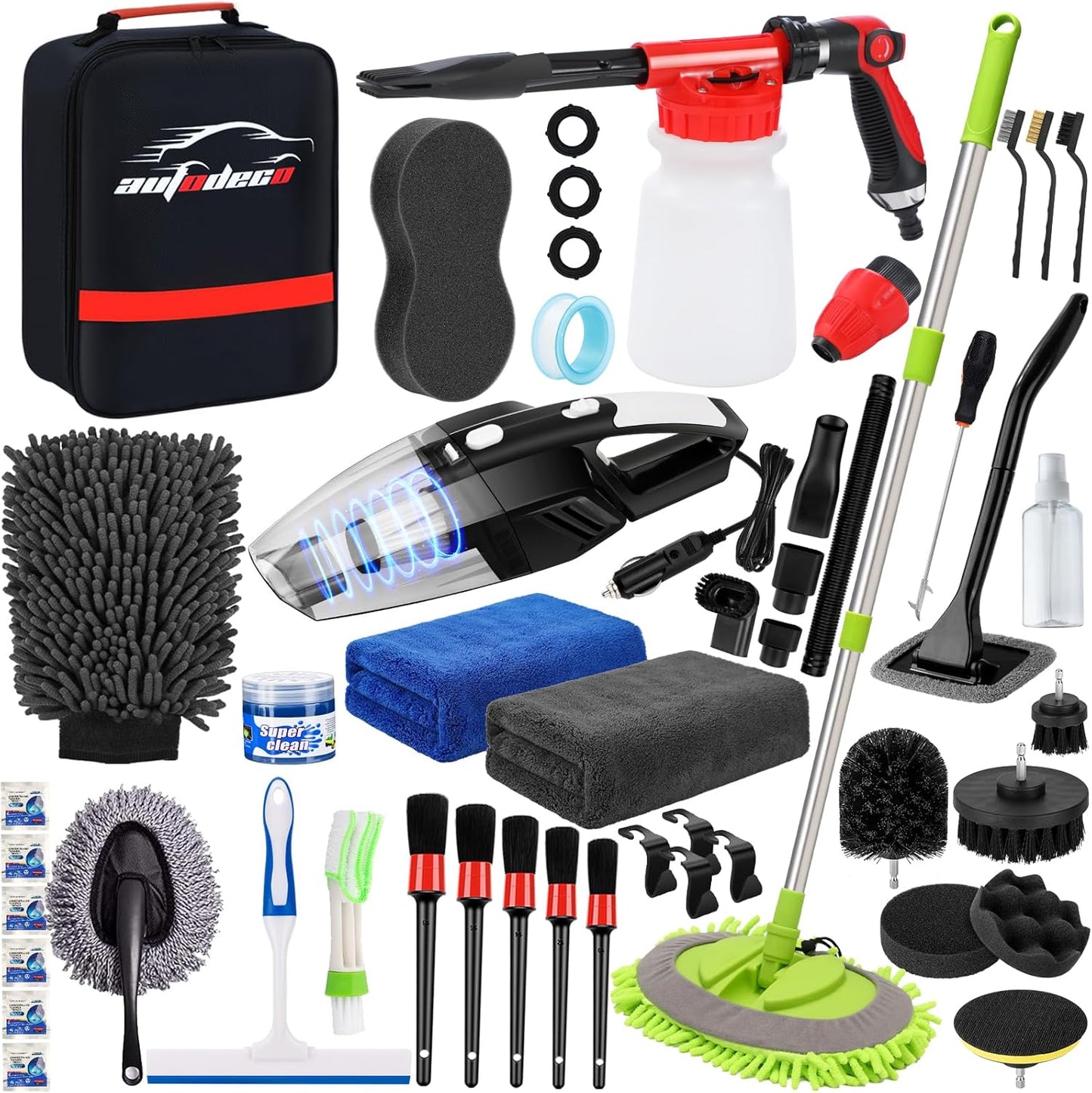 Car Wash Kit w/ Foam Gun & All in One Cleaning Supplies