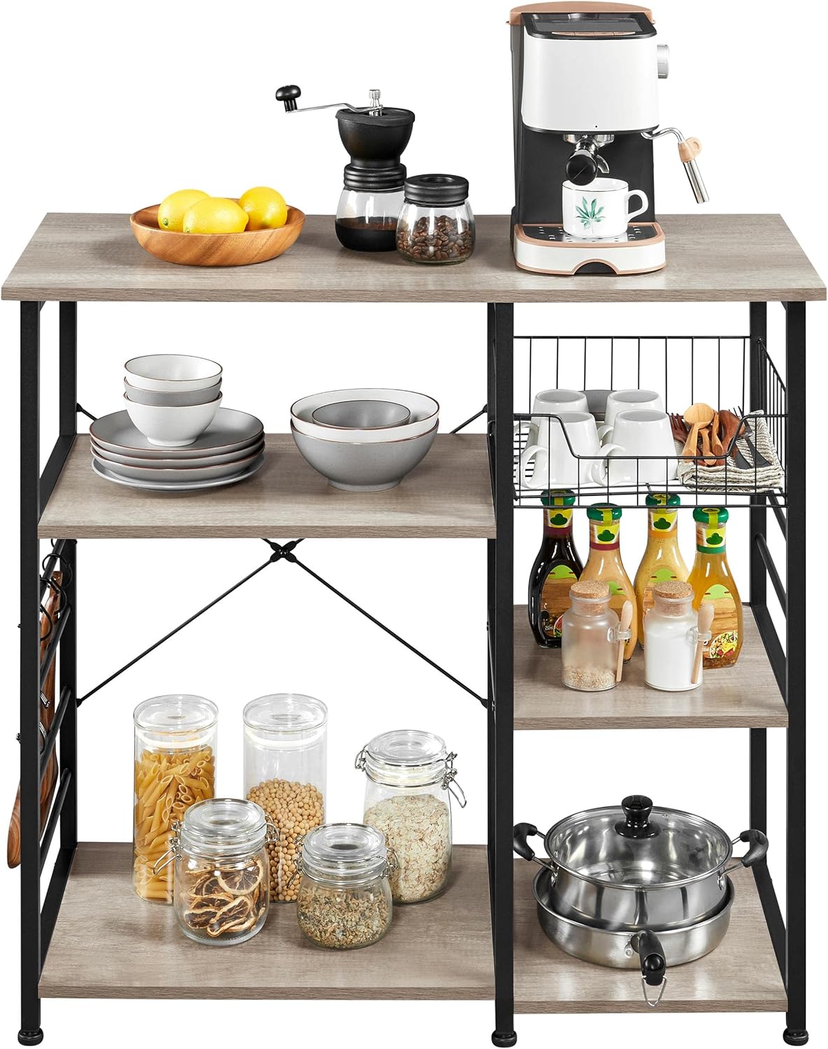 Yaheetech Gray Industrial Kitchen Storage Shelf