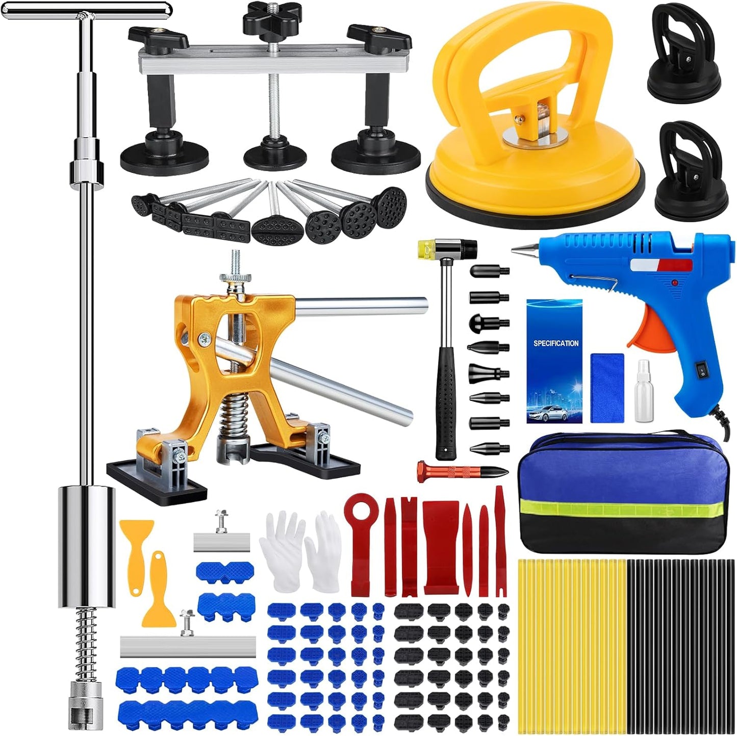 135Pcs Car Dent Puller Kit for Effective Auto Body Repair