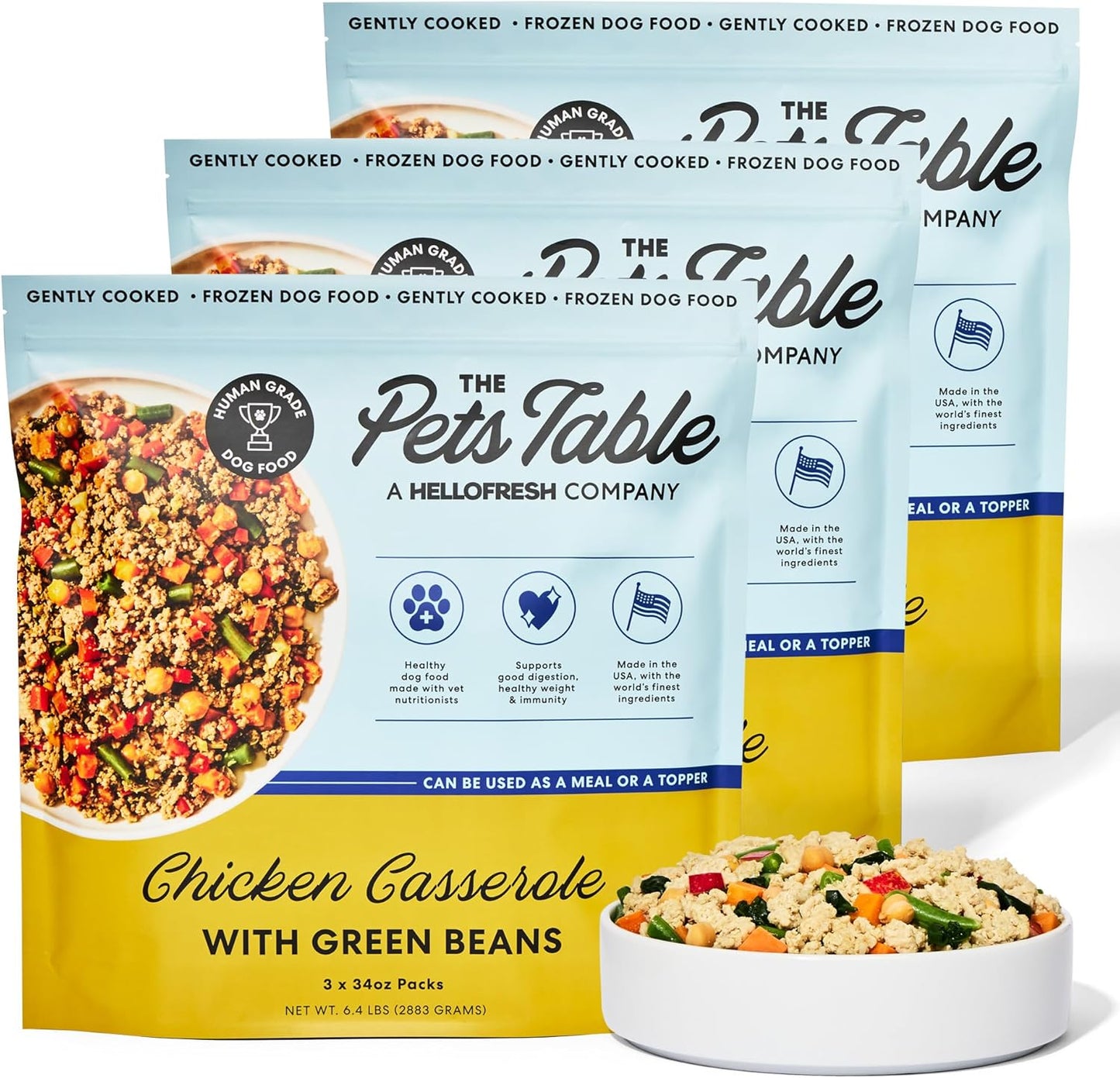 Human-Grade Chicken Casserole Fresh Dog Food for Happy Pups