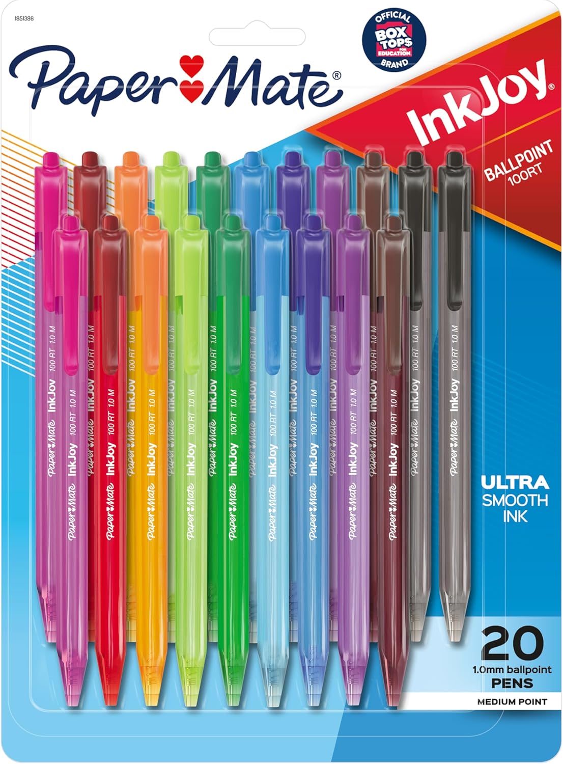 Smooth Writing: Paper Mate InkJoy 100RT Pens, Assorted Colors, 20 Pack