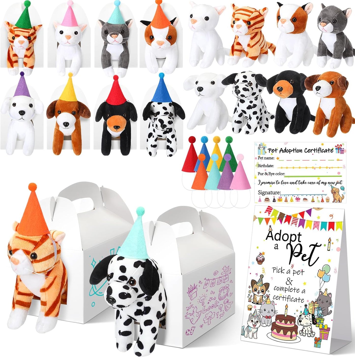 HyDren 33 Pcs Adopt Pet Party Favors for Animal Lovers