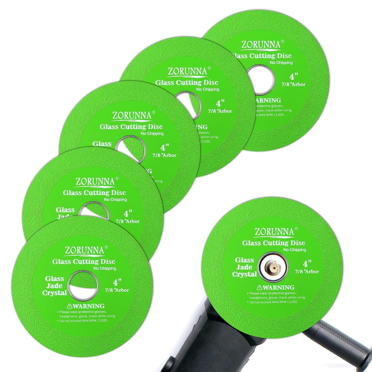 Ultra-Thin Glass Cutting Discs - 5 Pack, Precision Cuts, ZORUNNA