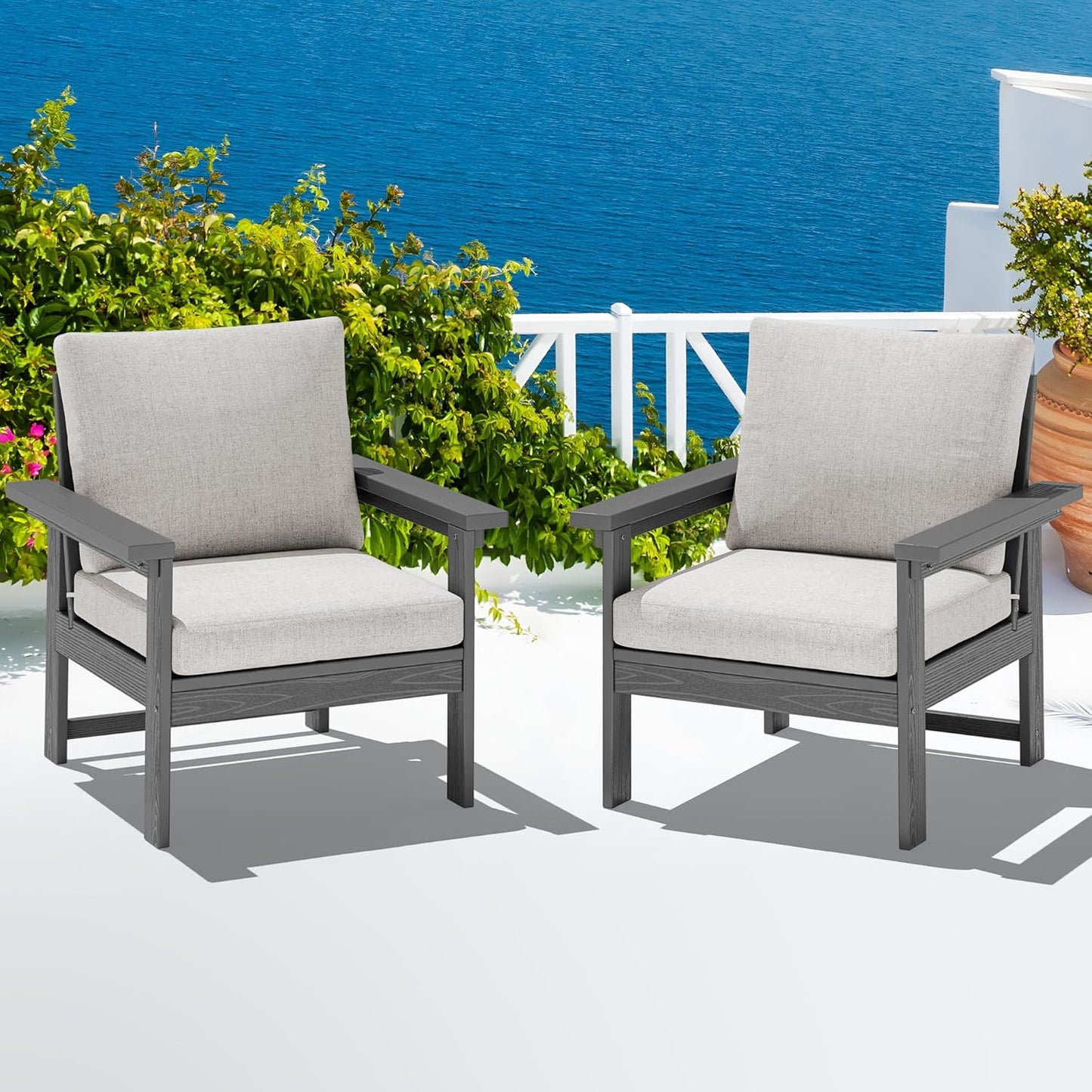 SERWALL Outdoor Patio Sofa Set for Stylish Relaxation