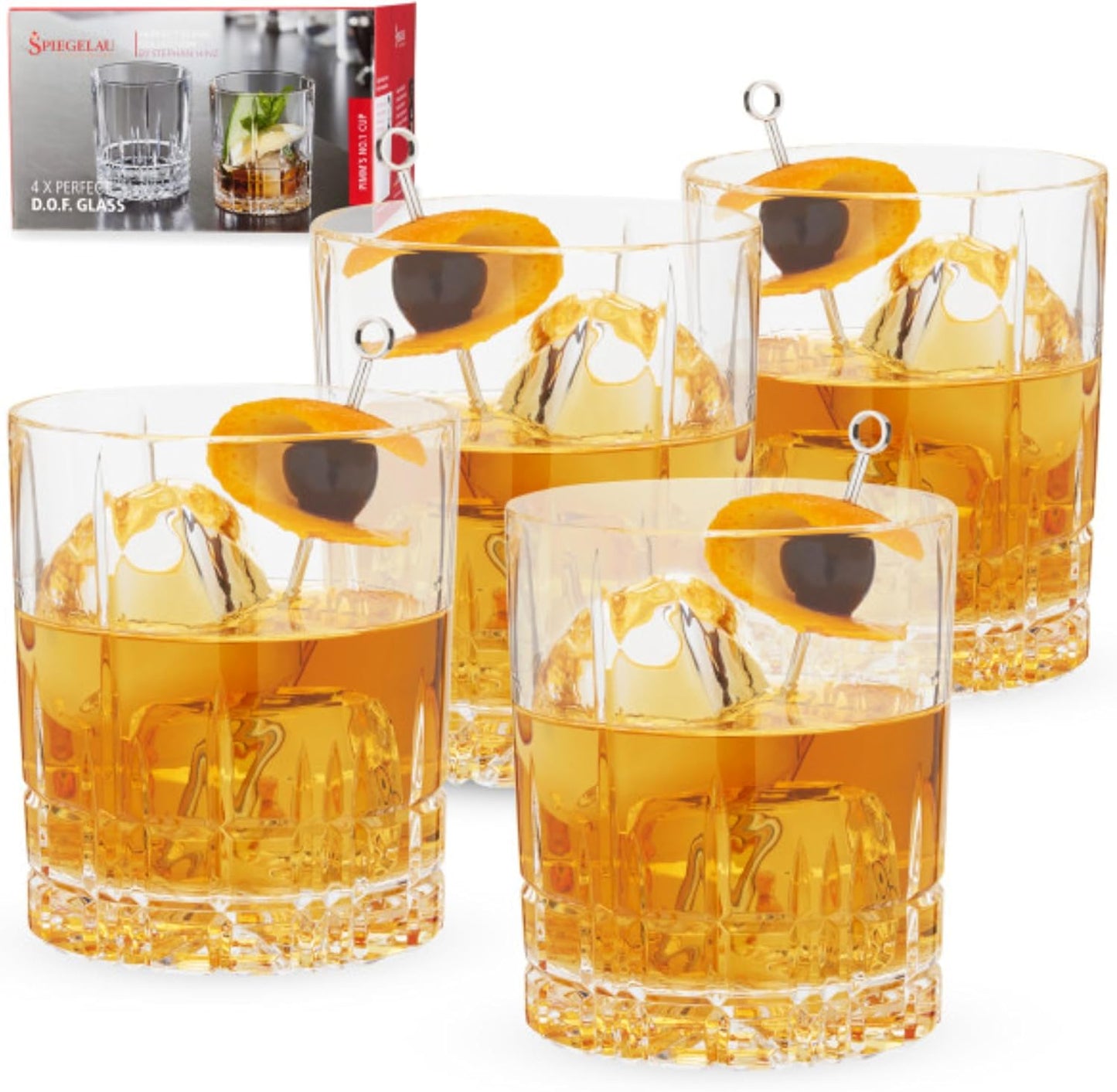 Spiegelau Perfect Serve Double Old Fashioned Glasses Set of 4
