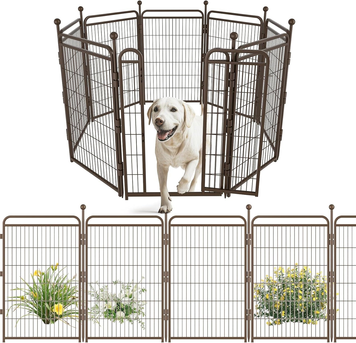 Gardner Pet Dog Playpen for Indoor and Outdoor Use, 40 H