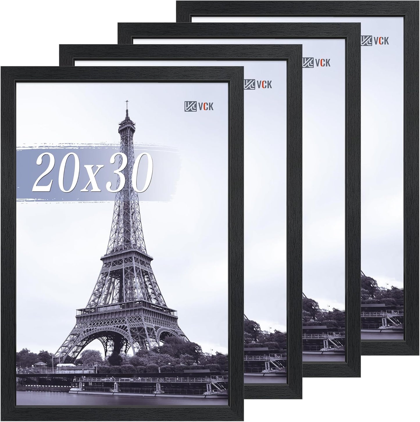 VCK 20x30 Poster Frame Set of 4 - Elegant Black Wood Frames
