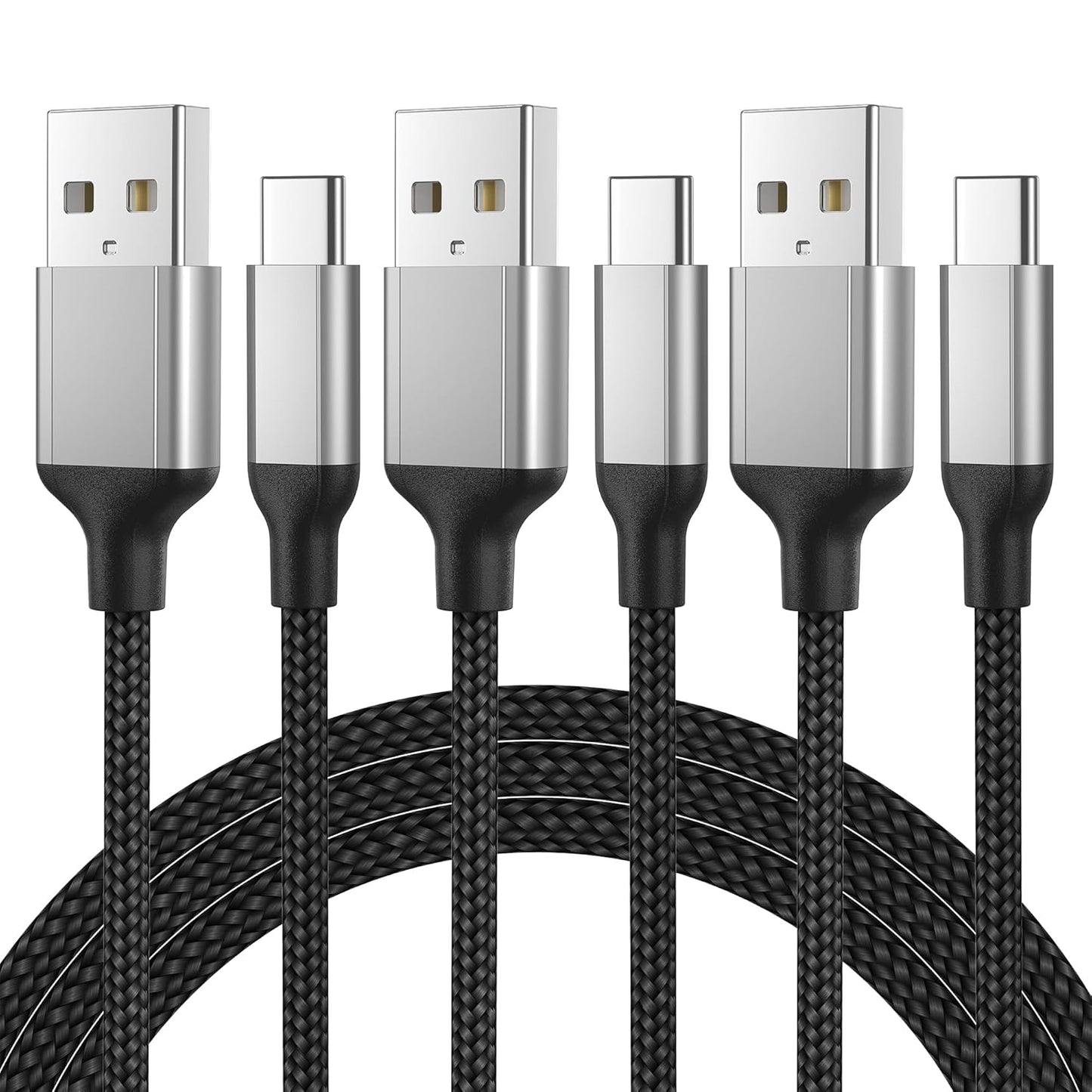 2FT Fast Charge USB-C Cable 3A: 3Pack Acecene