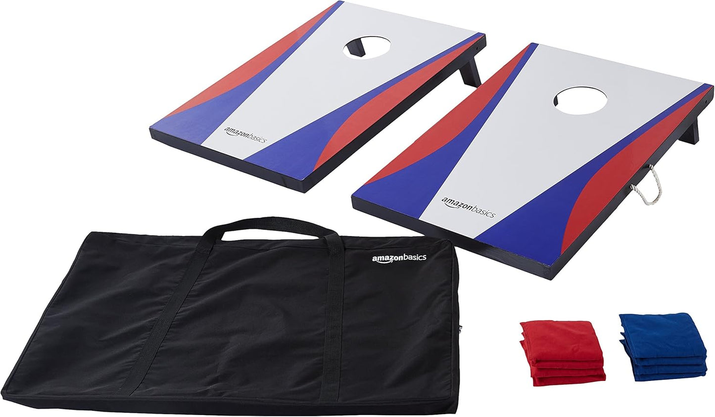 Cornhole Set with 2 Targets and 8 Bags for Outdoor Fun