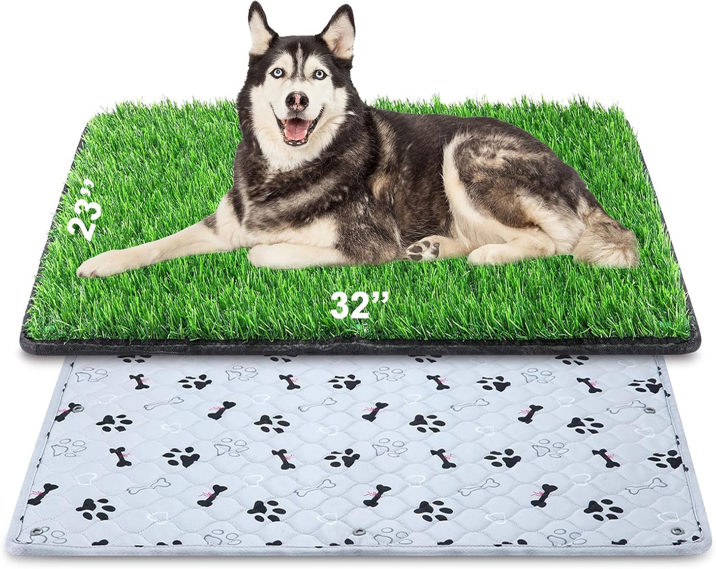 Dog Grass Mat with Pee Pad for Indoor and Outdoor Use