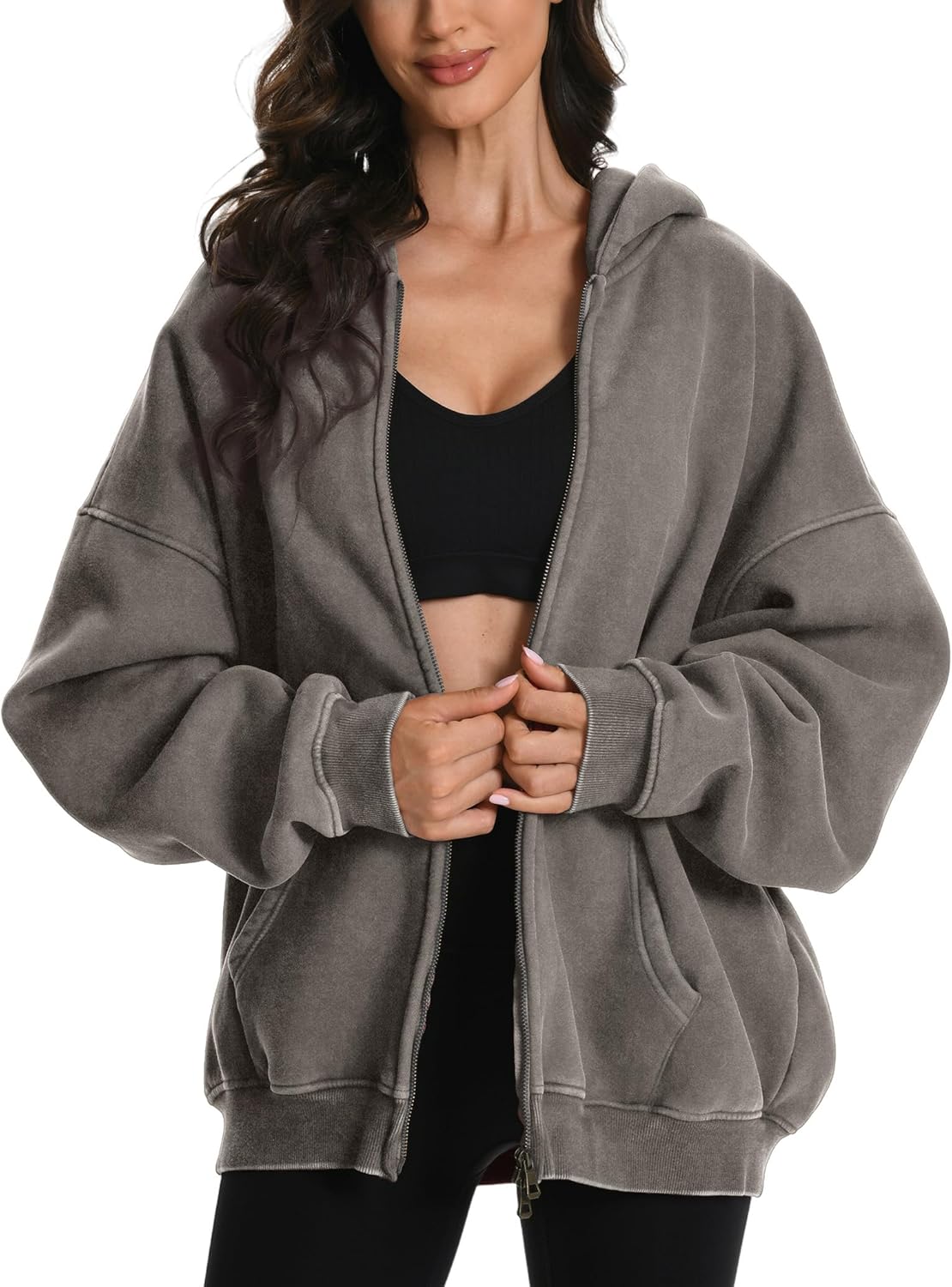 Oversized Acid Wash Hoodie for Unisex Comfort and Style