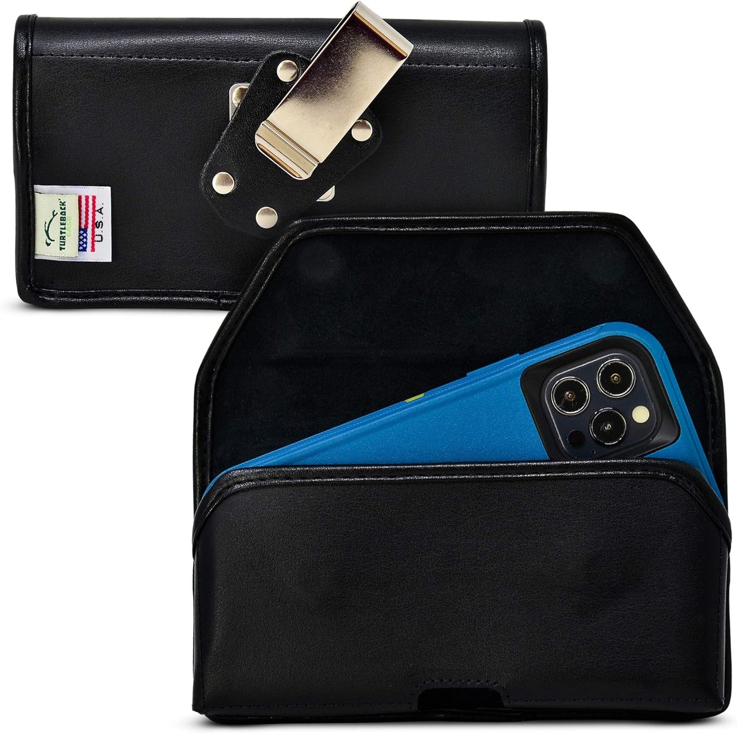 Turtleback Leather Phone Holster for iPhone 16 Pro & More