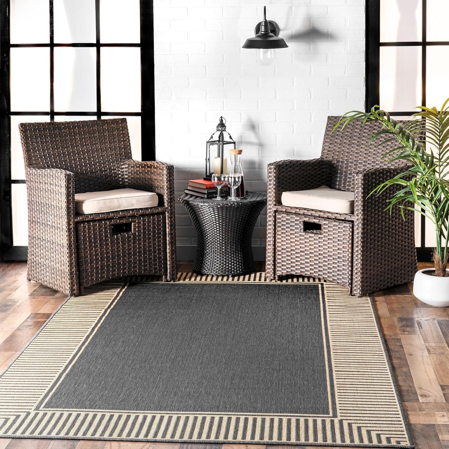 nuLOOM 6ft 7in x 9ft Outdoor Area Rug for Stylish Spaces