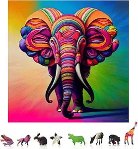 500 Piece Wooden Jigsaw Puzzle with Unique Elephant Design